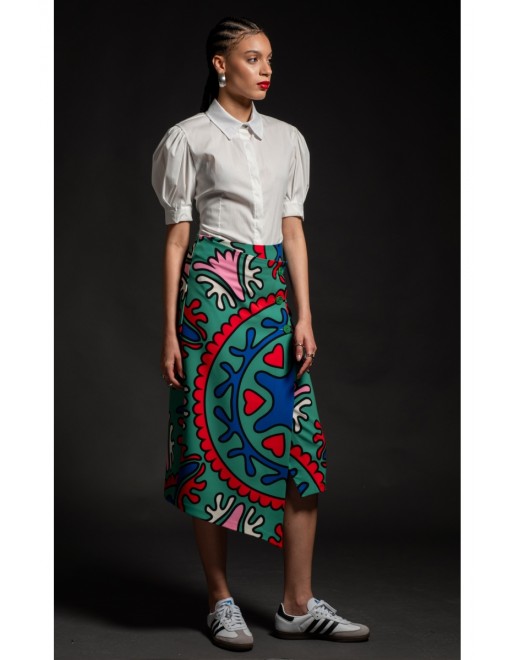 UNITY ENVELOPE MIDI SKIRT