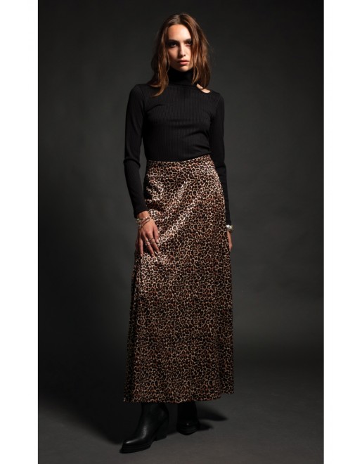 ANIMISM LONG SKIRT -Silky