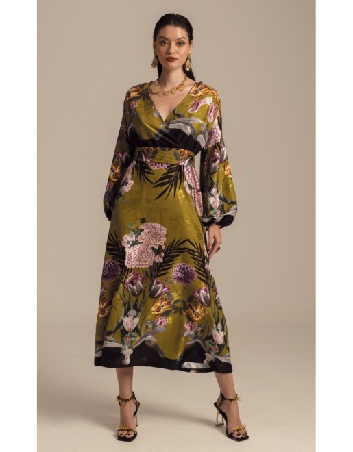 DAHLIA LONG DRESS - Jacquard