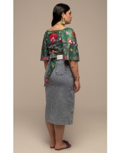 ALOE WRAP CROP TOP - Jacquard