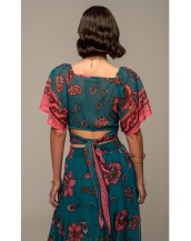MAGNOLIA WRAP CROP TOP