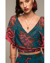 MAGNOLIA WRAP CROP TOP