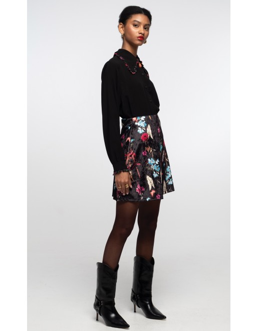 HYDRANGEA MINI SKIRT - Velvet