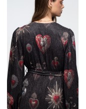 ELISIUM WRAP DRESS - Lurex
