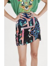 EPOQUE ASYMMETRIC SKIRT - Jacquard