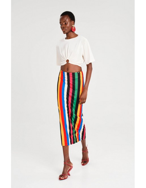 RHYTHM MIDI SKIRT