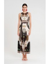 REPTILE LONG DRESS - Mesh