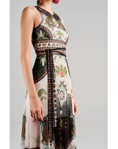 REPTILE LONG DRESS - Mesh