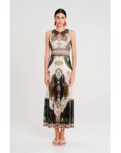 REPTILE LONG DRESS - Mesh