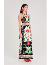 POMEGRANATE LONG DRESS