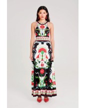 POMEGRANATE LONG DRESS