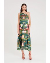NECTAR ONE SHOULDER LONG DRESS - Silky