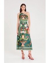 NECTAR ONE SHOULDER LONG DRESS - Silky