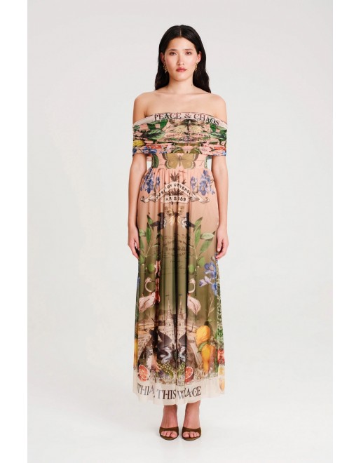 CITRUS LONG DRESS - Mesh