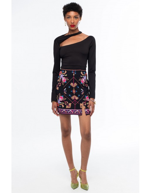 EMBLEM MINI SKIRT