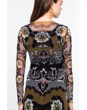 BLOOM LONG DRESS - Mesh