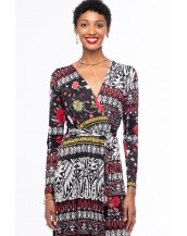FLORA WRAP LONG DRESS