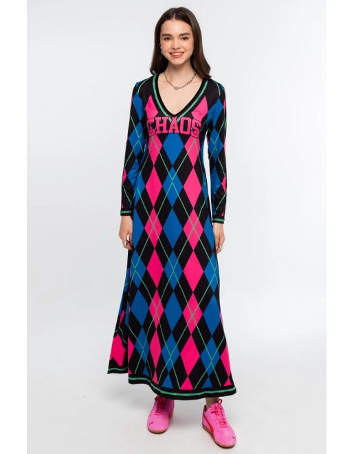 ARGYLE LONG DRESS